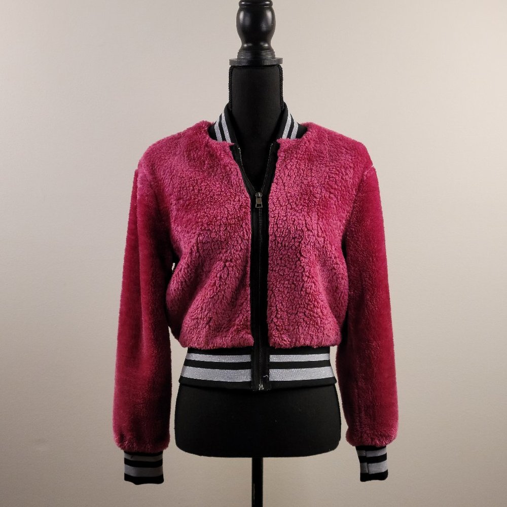 Fashion Nova Hot Pink Daydreamer Bomber Jacket XS | Pink Faux Fur Bomber Jacket